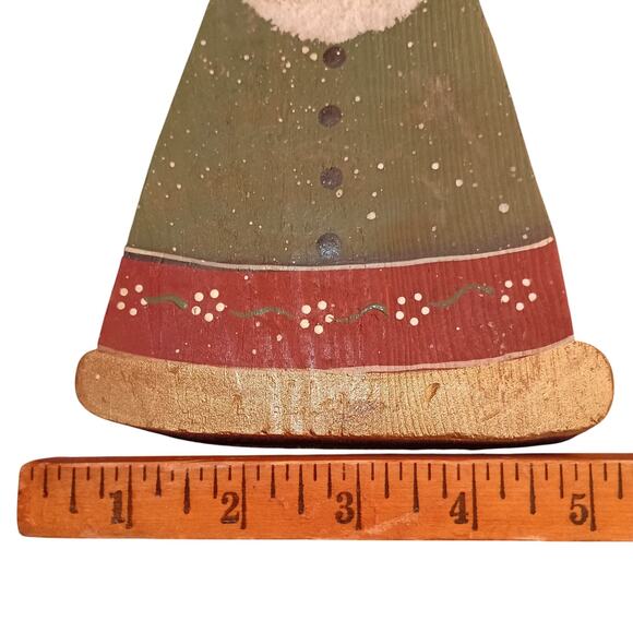 Handmade Christmas Wooden Santas Hand Painted 2 Unique, One of a Kind pieces - Picture 5 of 12
